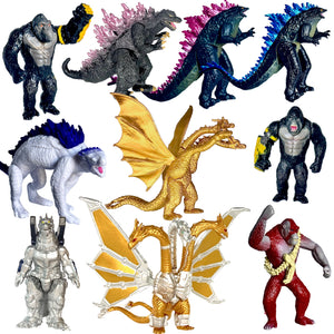 Set of 10 Godzilla x Kong: The New Empire, Toys Action Figures