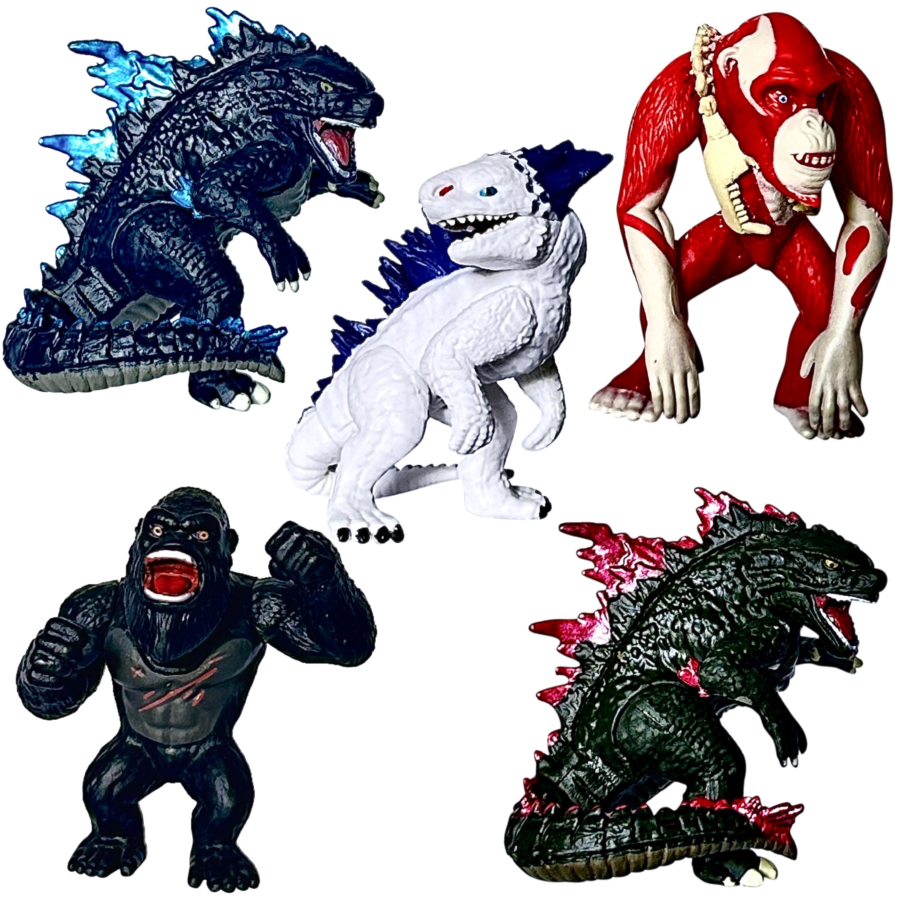 Set of 5 Chibi Godzilla x Kong: The New Empire, Toys Action