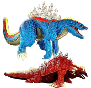 TwCare Set of 2 Godzilla Terrestris & Amphibia Singular Point Continuity Toys, Reiwa era Action Figures 13'' Head to Tail, Movie Monster Series, Travel Bag