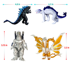 Set of 10 Godzilla x Kong: The New Empire, Toys Action Figures