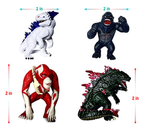 Set of 5 Chibi Godzilla x Kong: The New Empire, Toys Action Figures