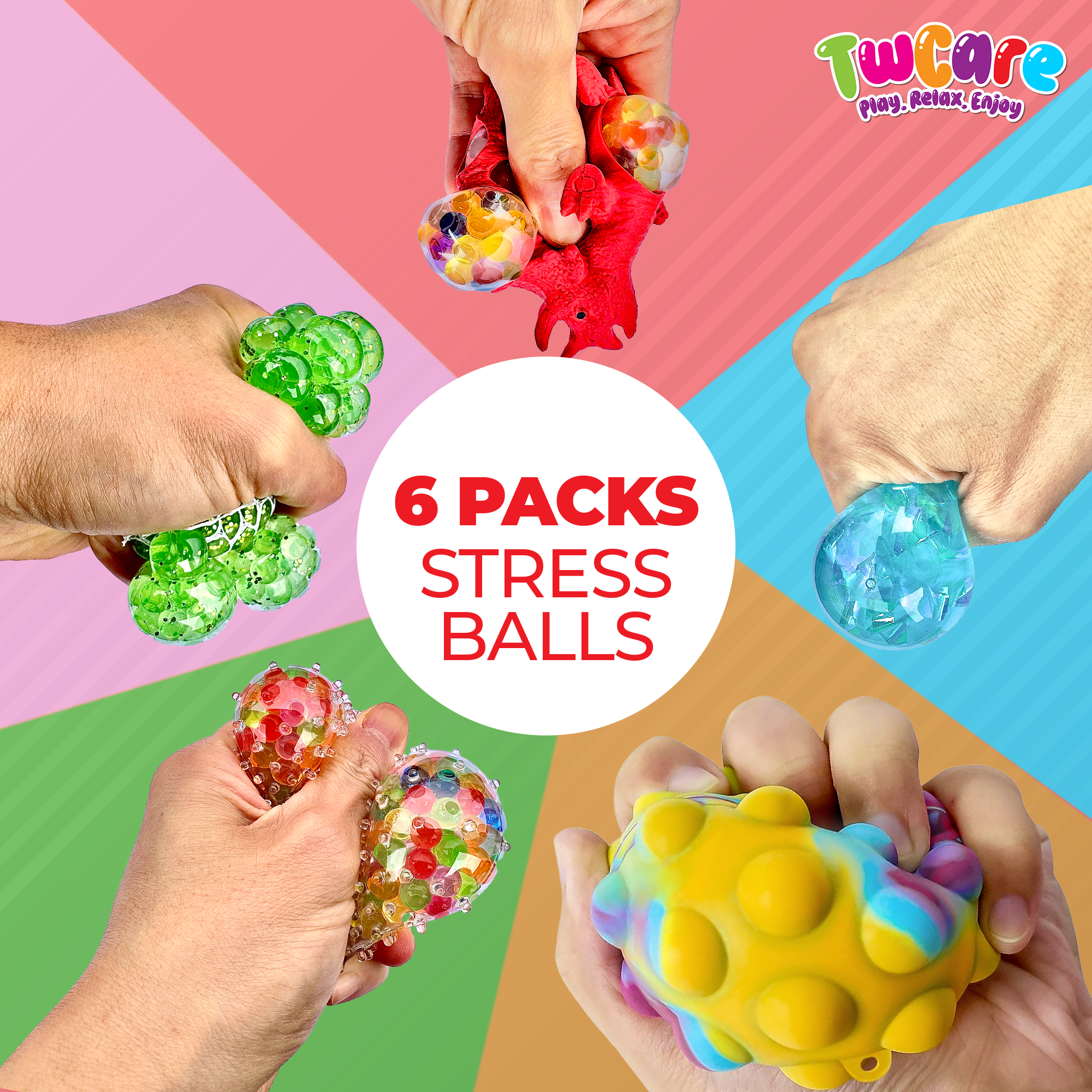 6 Pack Stress Balls