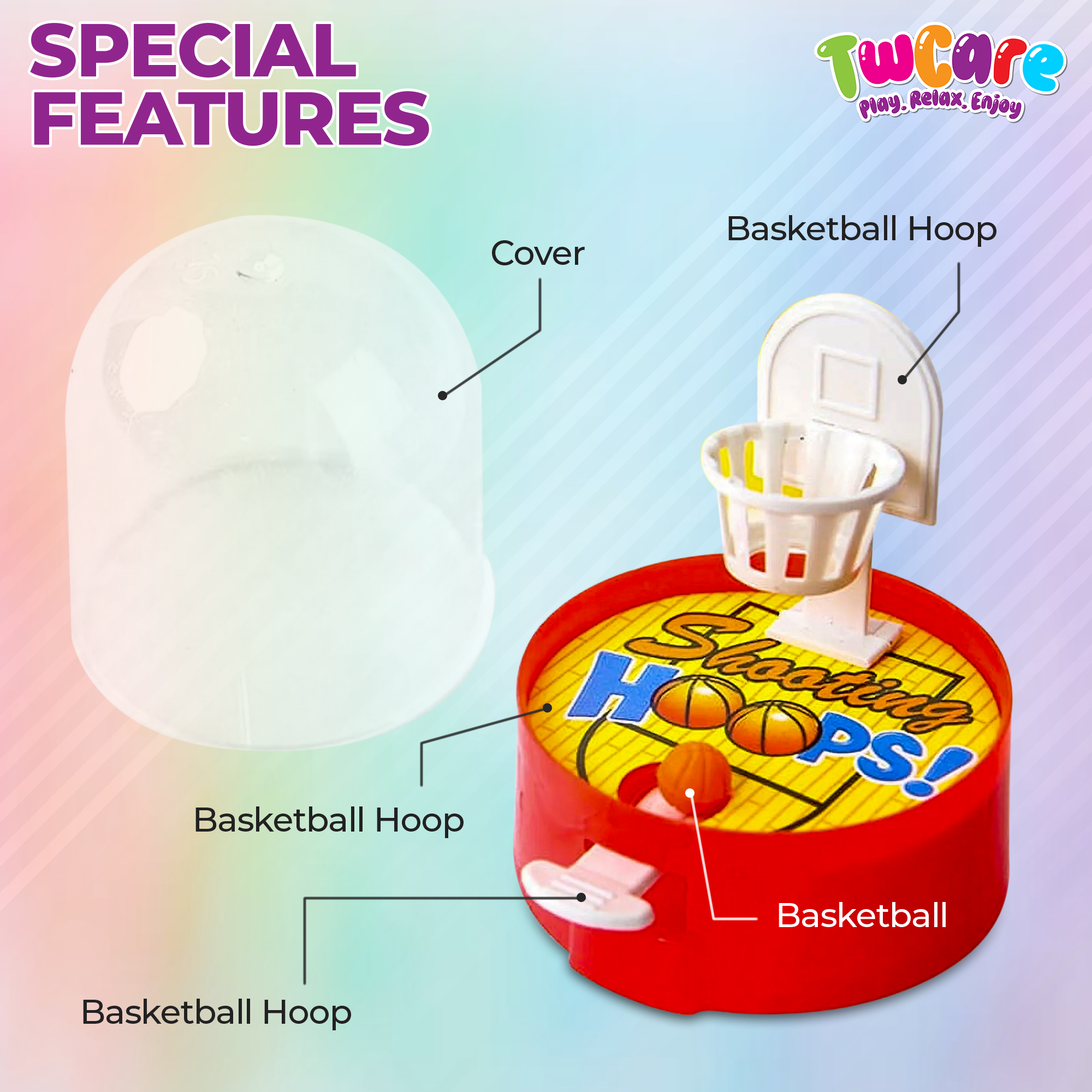 Basketball Game Toys, 12 Pack Finger Shooting Fun for Kids