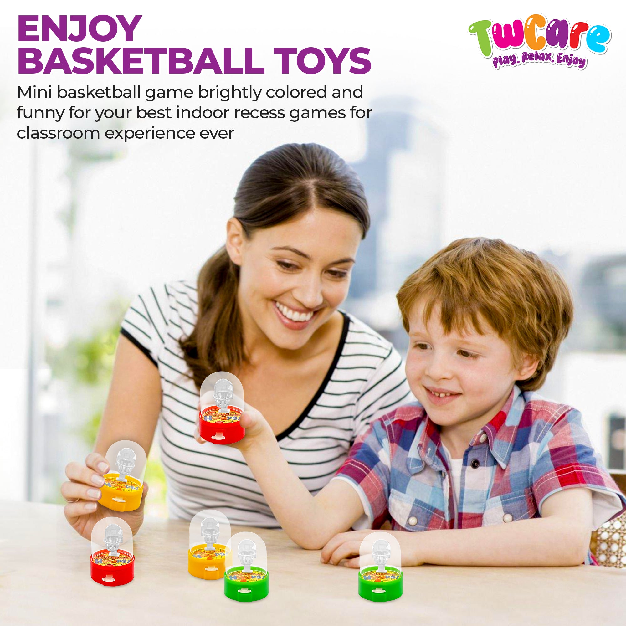 Basketball Game Toys, 12 Pack Finger Shooting Fun for Kids