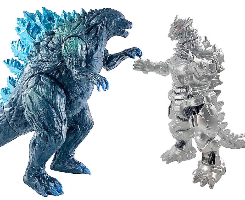 Set of 2 Godzilla Toys with Carry Bag, Godzilla Earth and Mechagodzilla