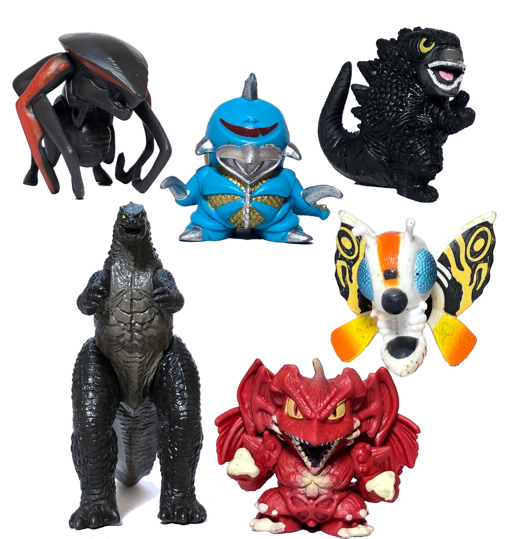 Set of 6 Godzilla Toys with Carry Bag